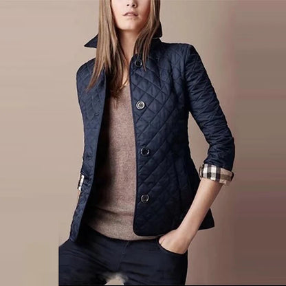 2024 Womens Winter Lapel Down Coat - Casual Slim Fit Long Sleeve Jacket - ZOOMNSTORE