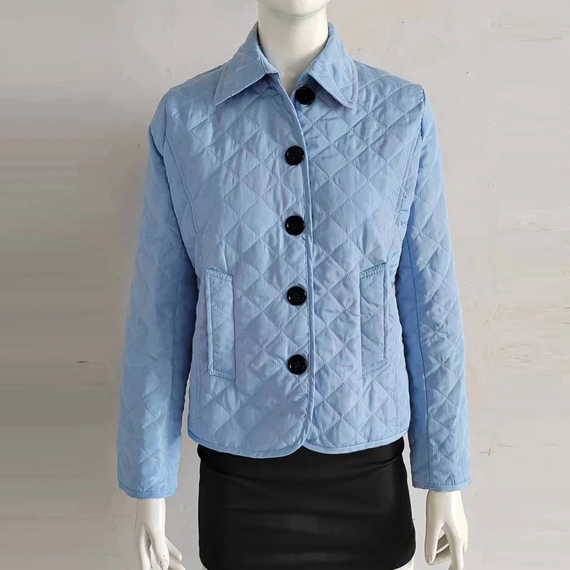 2024 Womens Winter Lapel Down Coat - Casual Slim Fit Long Sleeve Jacket - ZOOMNSTORE