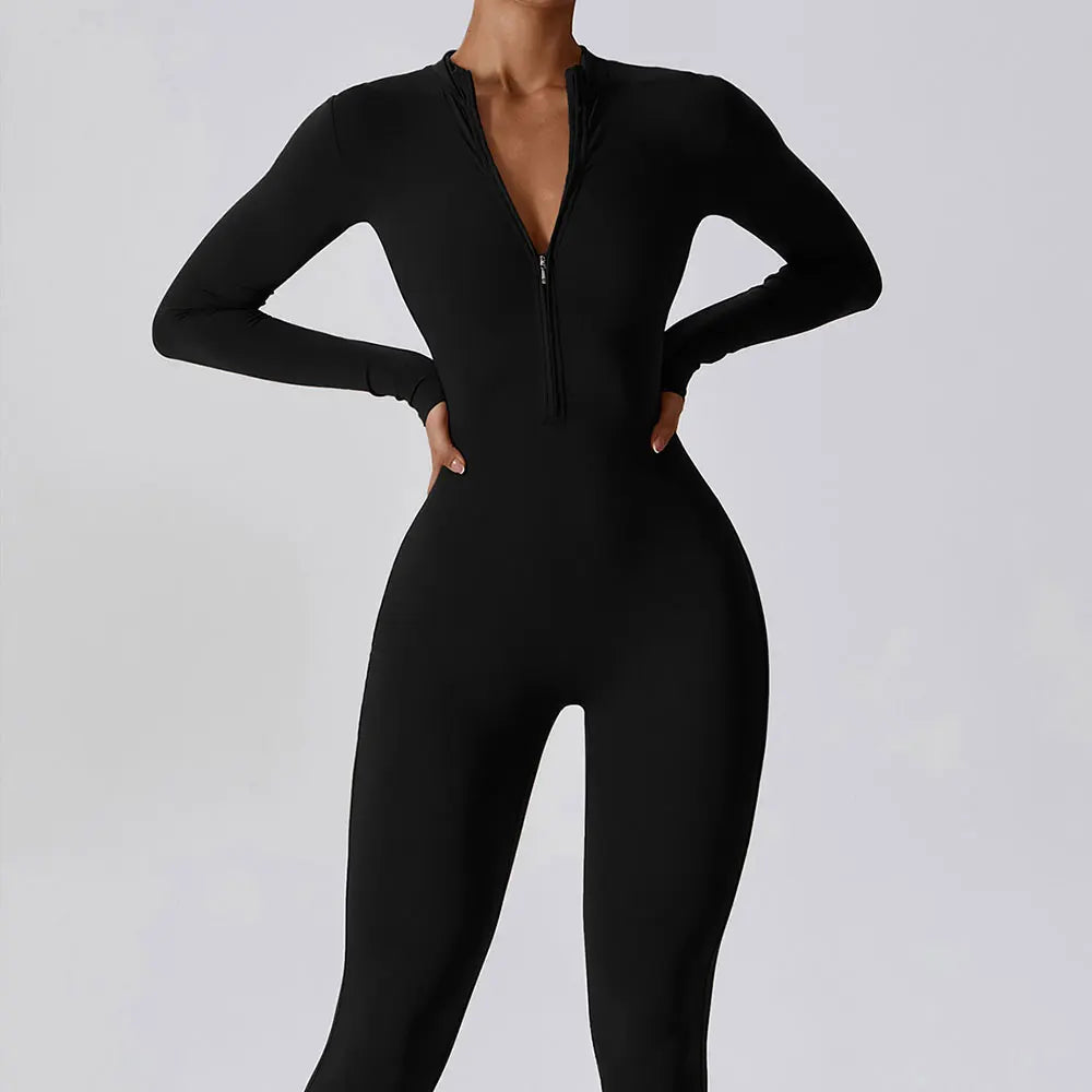 Women's Yoga Jumpsuit - Breathable Fitness Bodysuit With Push Up Sportswear - ZOOMNSTORE