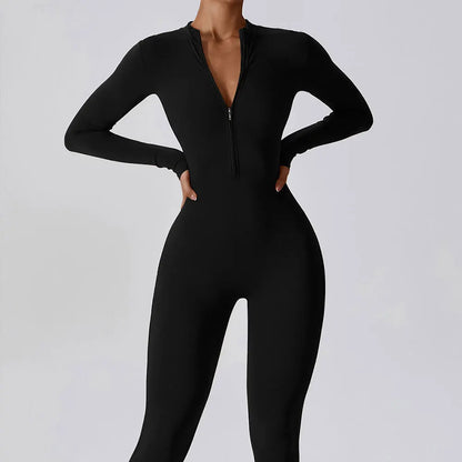 Women's Yoga Jumpsuit - Breathable Fitness Bodysuit With Push Up Sportswear - ZOOMNSTORE