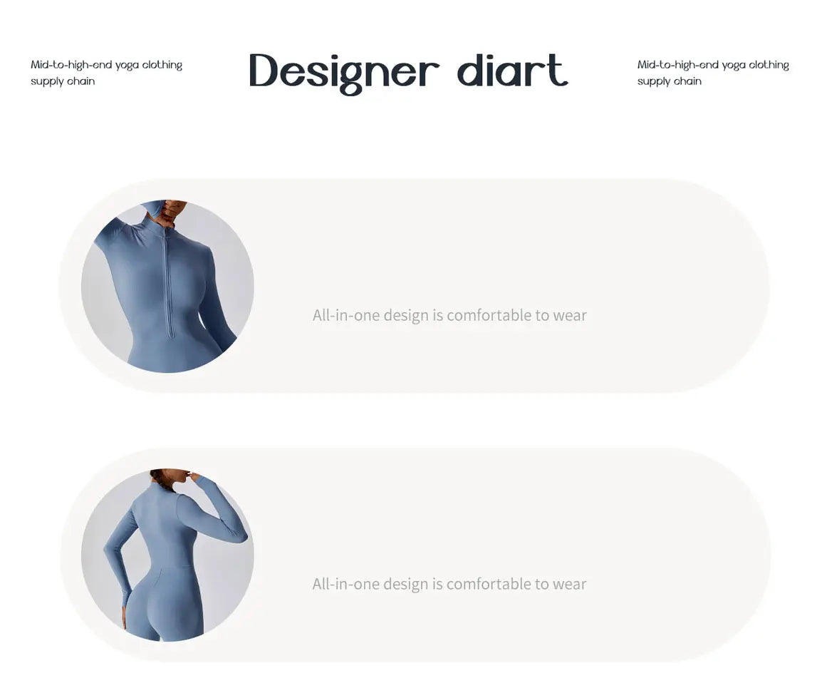 Women's Yoga Jumpsuit - Breathable Fitness Bodysuit With Push Up Sportswear - ZOOMNSTORE