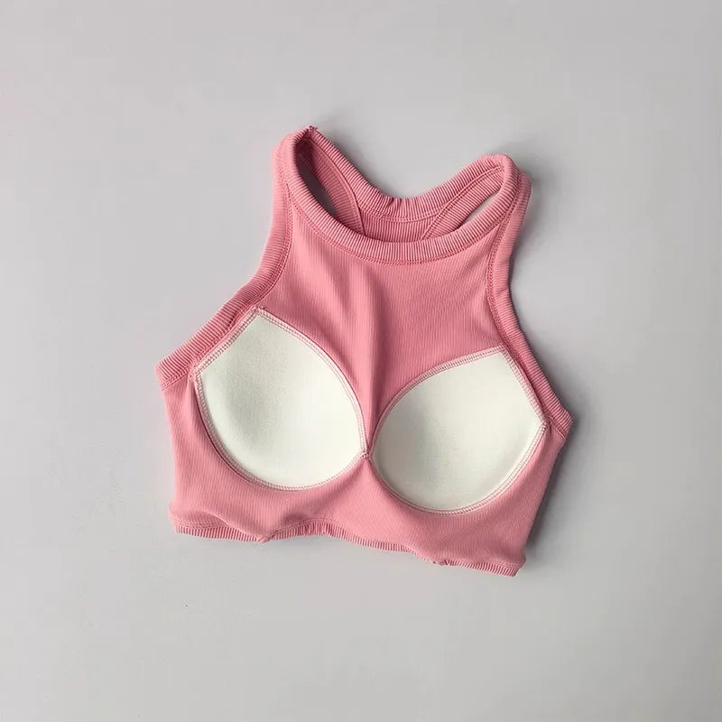 Women's Yoga Sports Bra – Cross-Back Seamless Support Bra | Breathable Fitness Running Top - ZOOMNSTORE