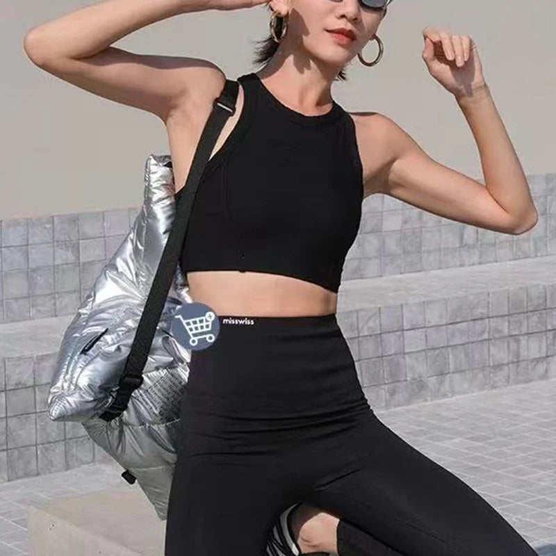 Women's Yoga Sports Bra – Cross-Back Seamless Support Bra | Breathable Fitness Running Top - ZOOMNSTORE