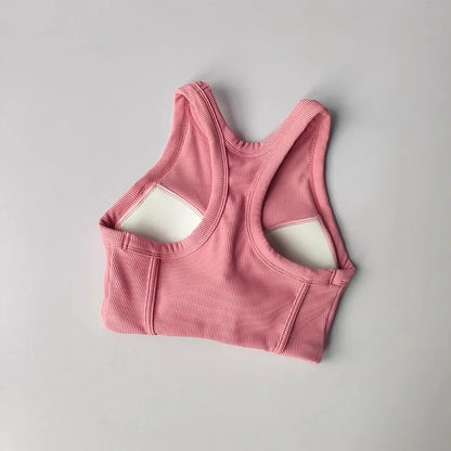 Women's Yoga Sports Bra – Cross-Back Seamless Support Bra | Breathable Fitness Running Top - ZOOMNSTORE