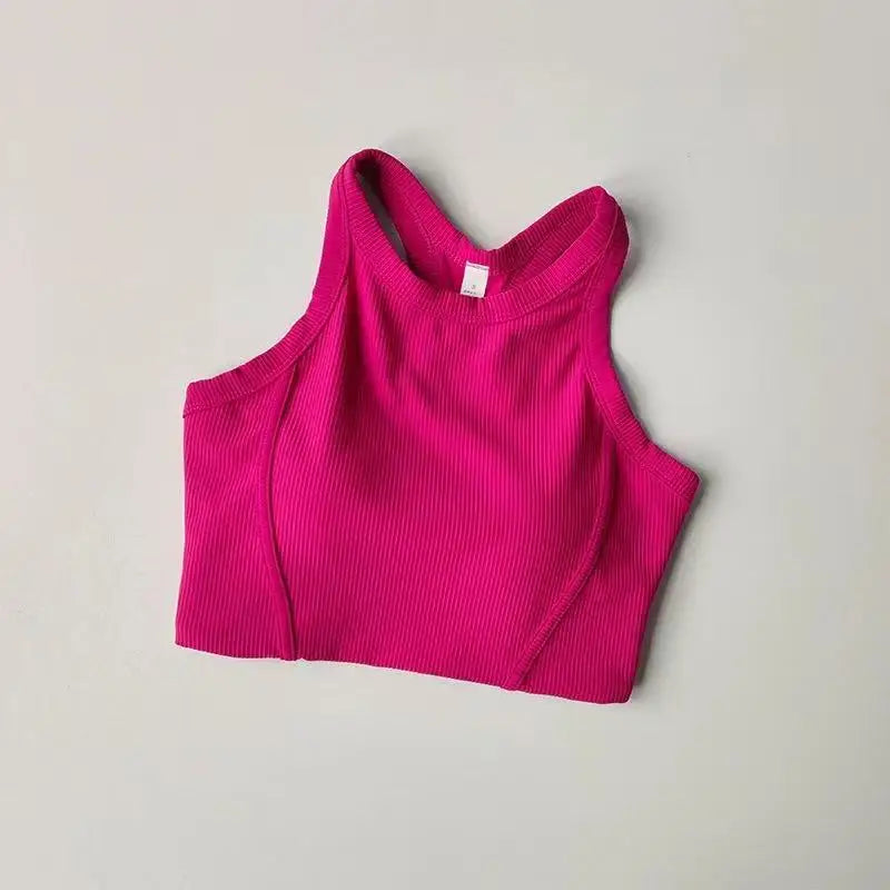 Women's Yoga Sports Bra – Cross-Back Seamless Support Bra | Breathable Fitness Running Top - ZOOMNSTORE