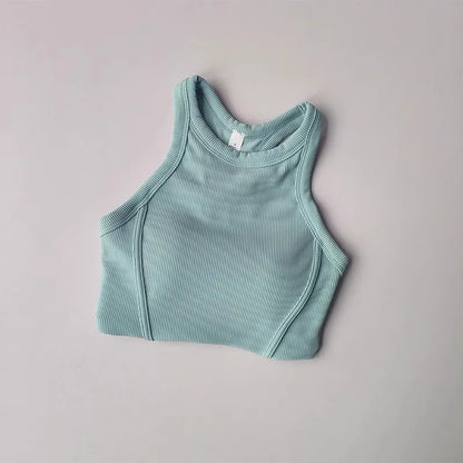 Women's Yoga Sports Bra – Cross-Back Seamless Support Bra | Breathable Fitness Running Top - ZOOMNSTORE