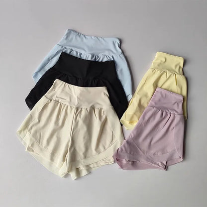 Womens 2-in-1 Quick-Dry Running  Yoga Shorts - Summer Fitness  Tennis Casual Training Shorts - ZOOMNSTORE