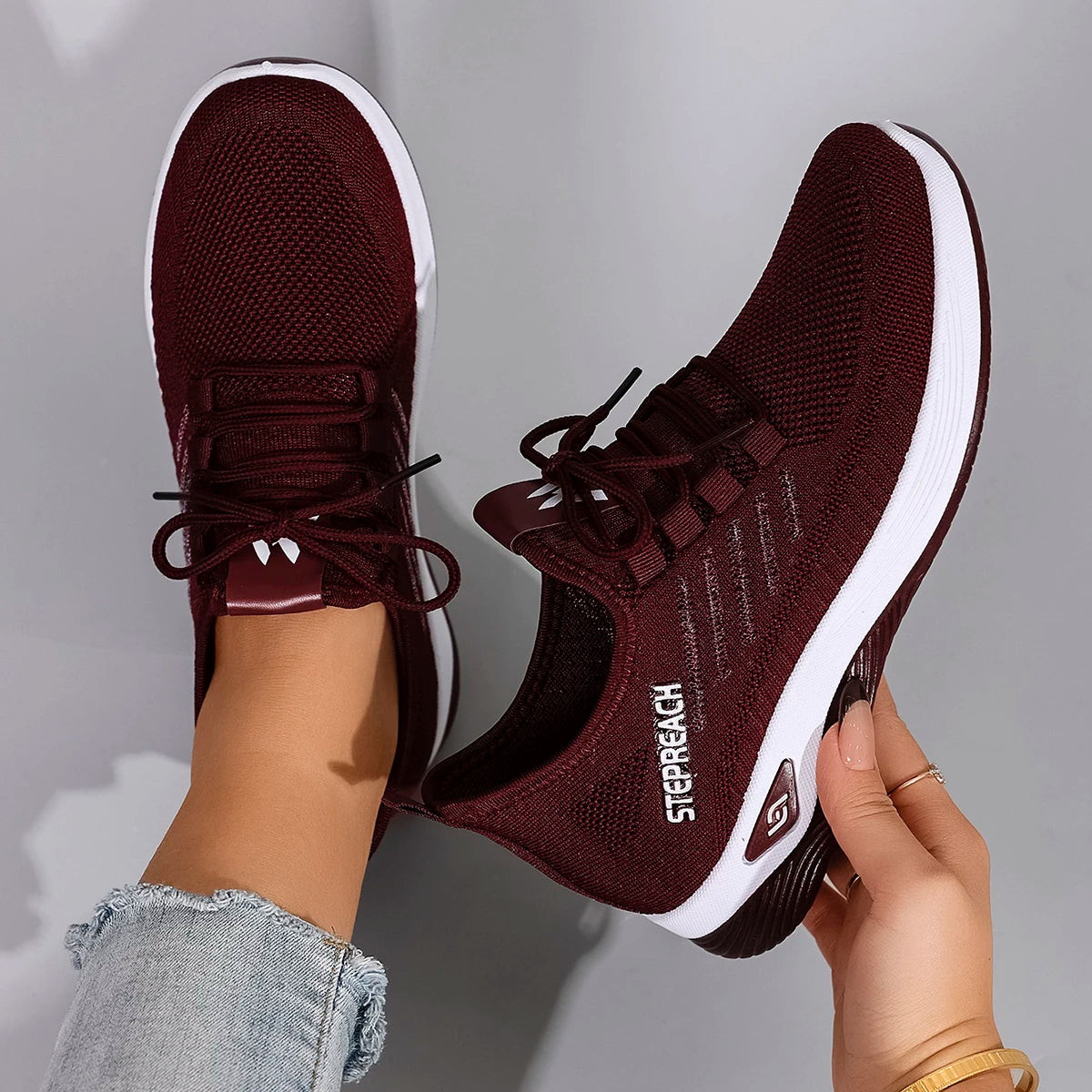 Womens Breathable Mesh Casual Sneakers - Summer Flat Shoes Free Shipping - ZOOMNSTORE