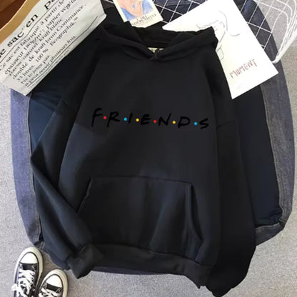 Womens Casual Friends Print Hoodie - Long Sleeve Pullover for Spring  Autumn Fashion - ZOOMNSTORE