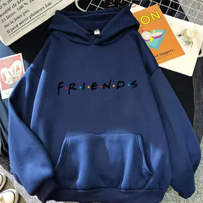Womens Casual Friends Print Hoodie - Long Sleeve Pullover for Spring  Autumn Fashion - ZOOMNSTORE