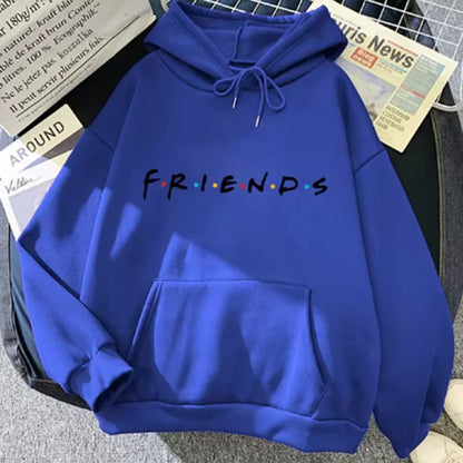 Womens Casual Friends Print Hoodie - Long Sleeve Pullover for Spring  Autumn Fashion - ZOOMNSTORE