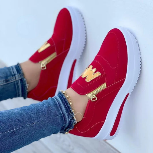 Womens Casual Platform Loafers - Slip-On Fashion Sneakers - ZOOMNSTORE