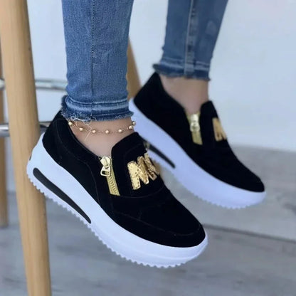 Womens Casual Platform Loafers - Slip-On Fashion Sneakers - ZOOMNSTORE