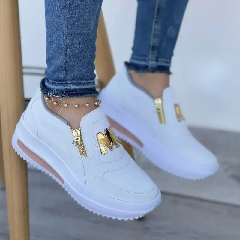 Womens Casual Platform Loafers - Slip-On Fashion Sneakers - ZOOMNSTORE