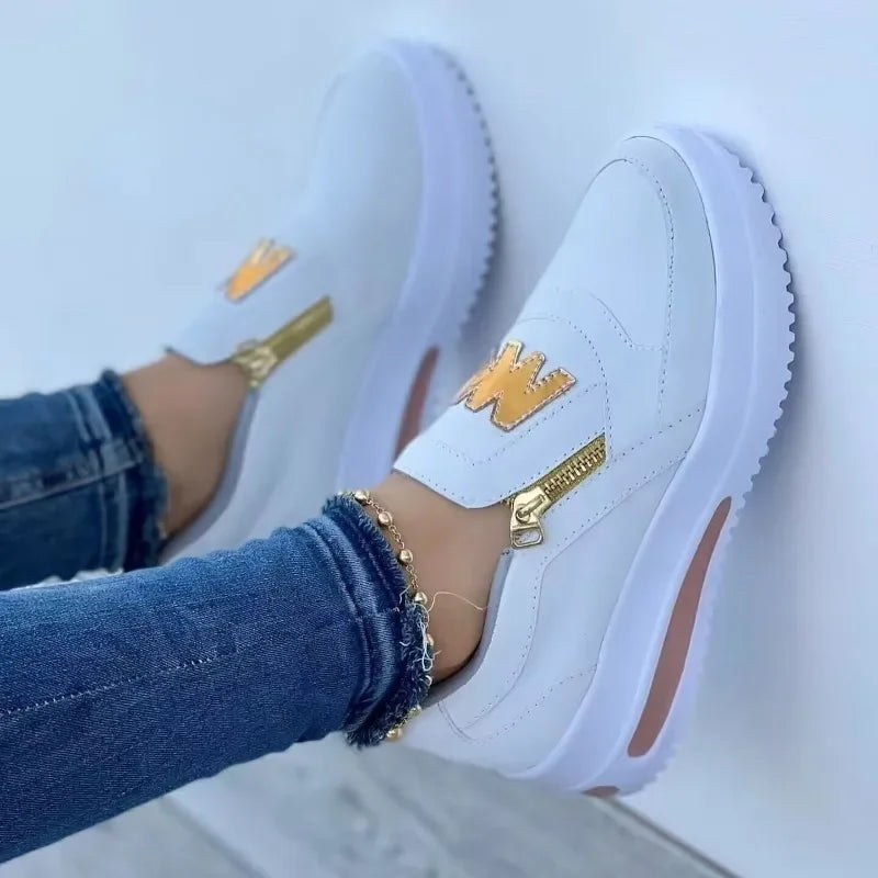 Womens Casual Platform Loafers - Slip-On Fashion Sneakers - ZOOMNSTORE