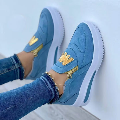 Womens Casual Platform Loafers - Slip-On Fashion Sneakers - ZOOMNSTORE