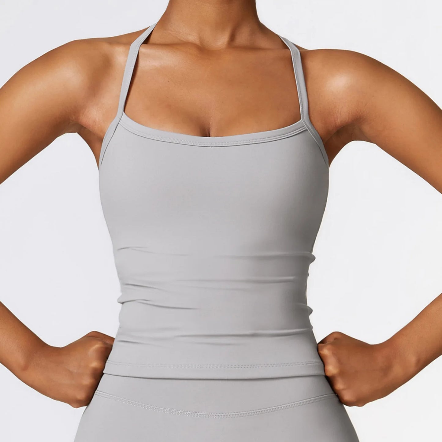 Womens Cross Back Yoga Sports Bra - Breathable Shockproof Fitness Top - ZOOMNSTORE