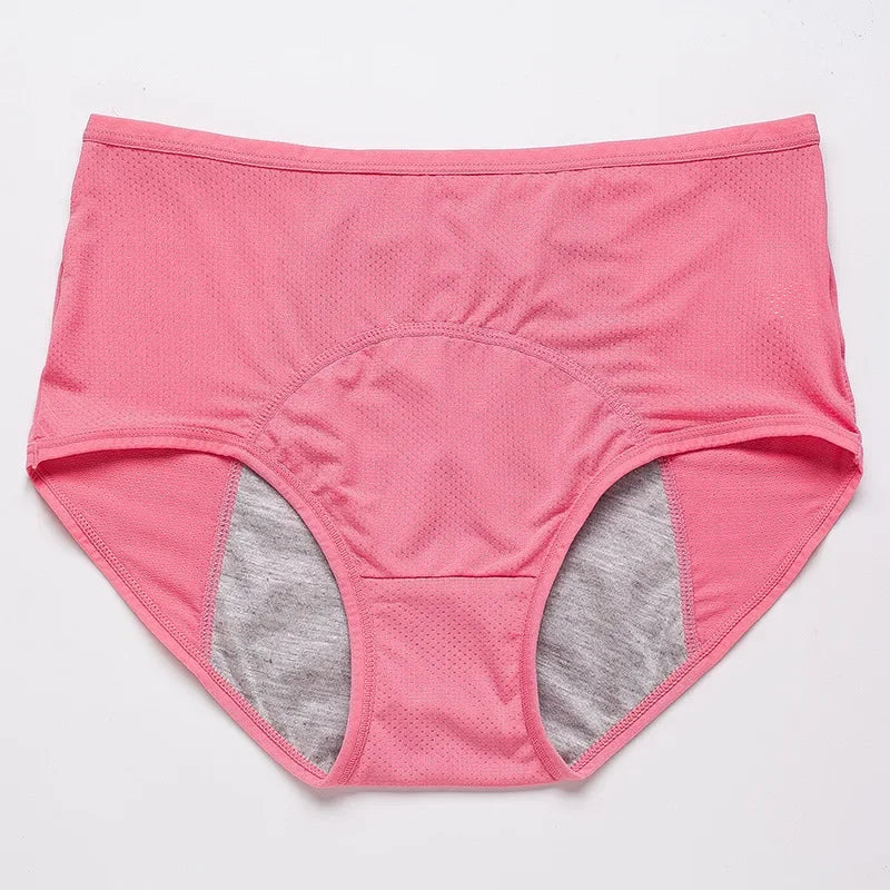 Womens Leak-Proof Menstrual Briefs - Mid Waist Ice Silk Underwear - ZOOMNSTORE