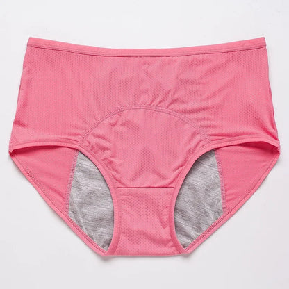 Womens Leak-Proof Menstrual Briefs - Mid Waist Ice Silk Underwear - ZOOMNSTORE
