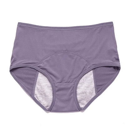 Womens Leak-Proof Menstrual Briefs - Mid Waist Ice Silk Underwear - ZOOMNSTORE