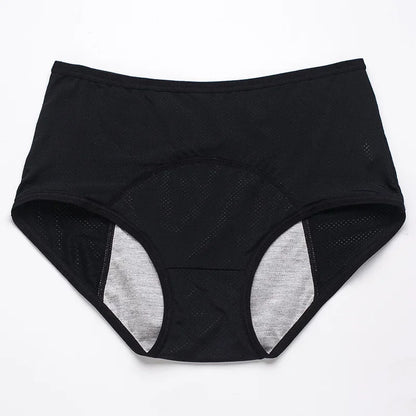 Womens Leak-Proof Menstrual Briefs - Mid Waist Ice Silk Underwear - ZOOMNSTORE
