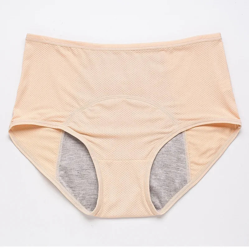 Womens Leak-Proof Menstrual Briefs - Mid Waist Ice Silk Underwear - ZOOMNSTORE