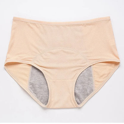 Womens Leak-Proof Menstrual Briefs - Mid Waist Ice Silk Underwear - ZOOMNSTORE