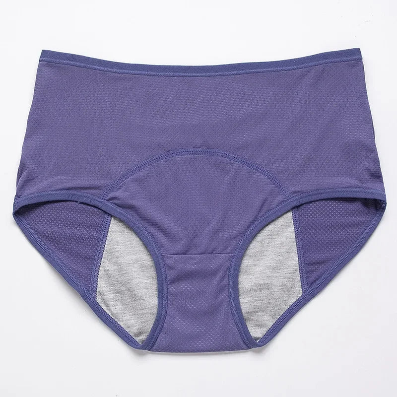 Womens Leak-Proof Menstrual Briefs - Mid Waist Ice Silk Underwear - ZOOMNSTORE