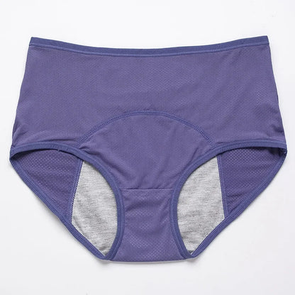 Womens Leak-Proof Menstrual Briefs - Mid Waist Ice Silk Underwear - ZOOMNSTORE