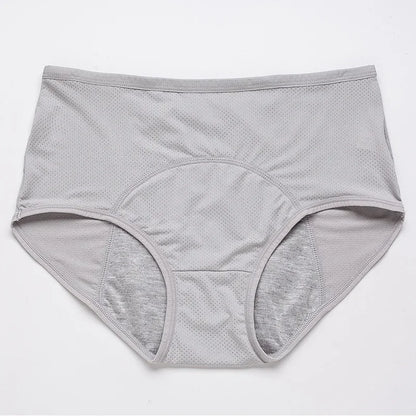 Womens Leak-Proof Menstrual Briefs - Mid Waist Ice Silk Underwear - ZOOMNSTORE