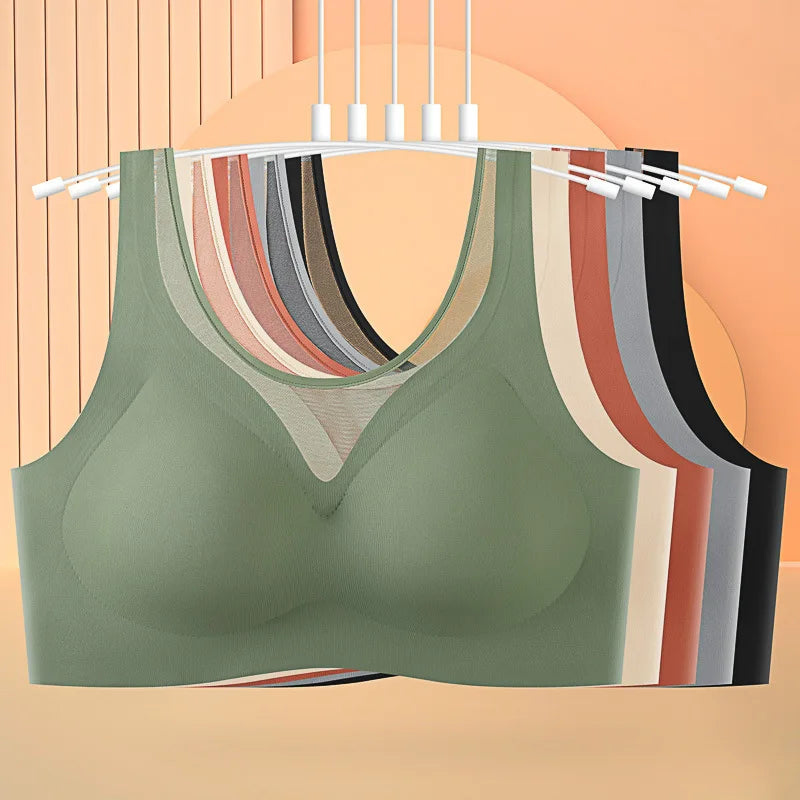 1pcs Women's Bra No Trace Breathable Bra No Steel Ring Breathable Comfortable Large Size Underwear Vest Bralette - ZOOMNSTORE