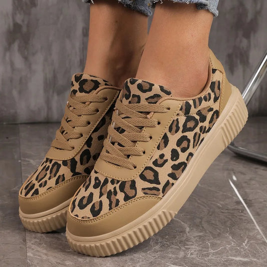 Womens PU Leather Walking Sneakers - Breathable Casual Jogging Shoes - ZOOMNSTORE
