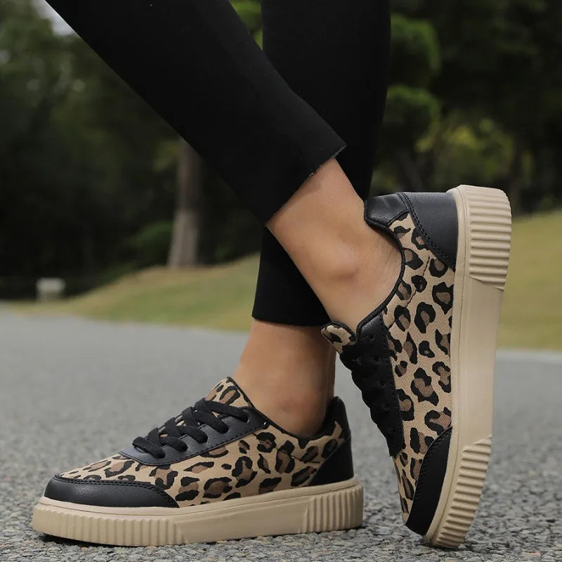 Womens PU Leather Walking Sneakers - Breathable Casual Jogging Shoes - ZOOMNSTORE