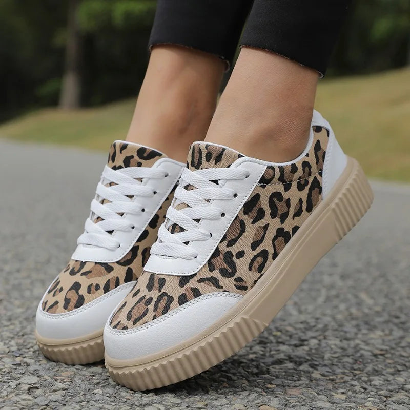 Womens PU Leather Walking Sneakers - Breathable Casual Jogging Shoes - ZOOMNSTORE