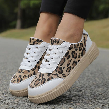 Womens PU Leather Walking Sneakers - Breathable Casual Jogging Shoes - ZOOMNSTORE