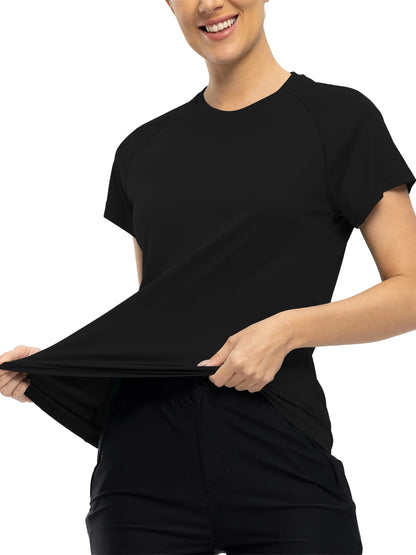 Womens Quick Dry Moisture Wicking Gym T-Shirt - Short Sleeve Training Top - ZOOMNSTORE