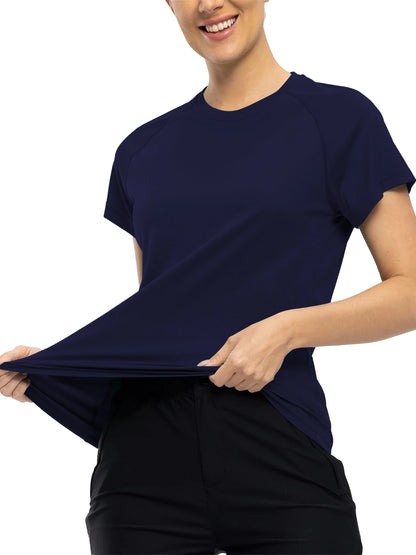 Womens Quick Dry Moisture Wicking Gym T-Shirt - Short Sleeve Training Top - ZOOMNSTORE