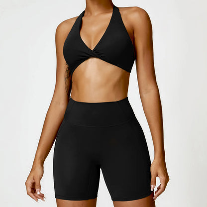Womens Seamless Yoga Set - 2PCS Gym Workout Clothes with Push Up Bra  High Waist Leggings - ZOOMNSTORE
