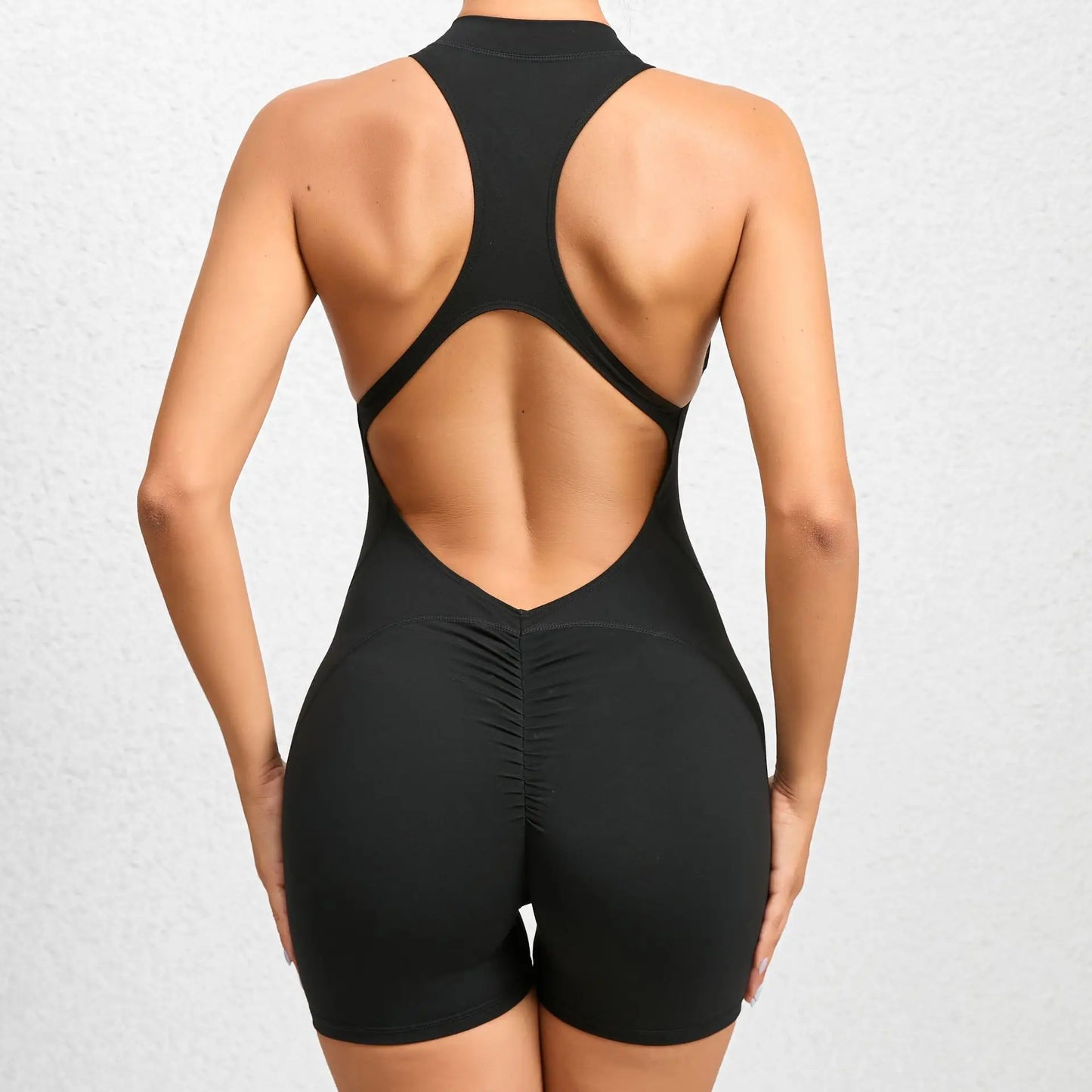 Womens Sleeveless Sports Jumpsuit - Yoga Workout Bodysuit Set - ZOOMNSTORE