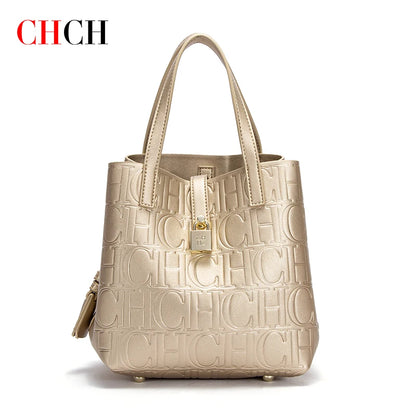 Womens Steel Embossed Tote Bag - Handheld Shopping Bag - ZOOMNSTORE