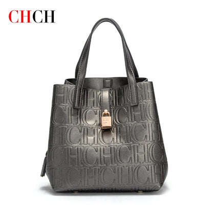 Womens Steel Embossed Tote Bag - Handheld Shopping Bag - ZOOMNSTORE