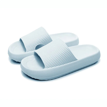 Womens Thick Platform Cloud Slippers - Soft Sole Pillow Slides  Non-Slip Beach Flip Flops - ZOOMNSTORE