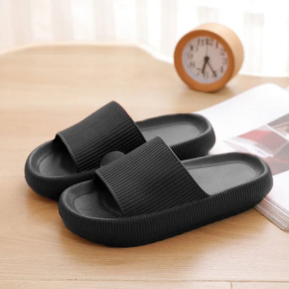 Womens Thick Platform Cloud Slippers - Soft Sole Pillow Slides  Non-Slip Beach Flip Flops - ZOOMNSTORE