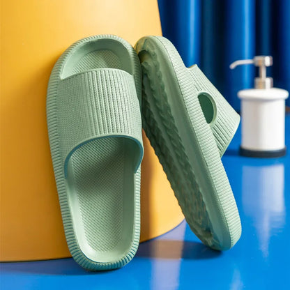 Womens Thick Platform Cloud Slippers - Soft Sole Pillow Slides  Non-Slip Beach Flip Flops - ZOOMNSTORE