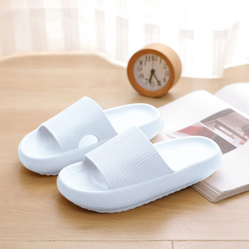 Womens Thick Platform Cloud Slippers - Soft Sole Pillow Slides  Non-Slip Beach Flip Flops - ZOOMNSTORE