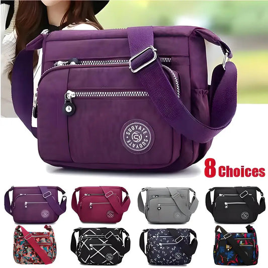Womens Waterproof Nylon Crossbody Bag - Multifunctional Messenger Purse - ZOOMNSTORE