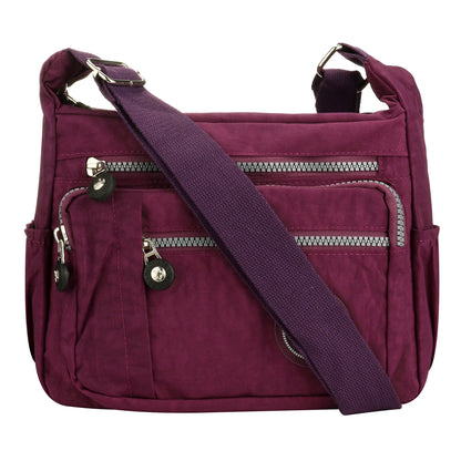 Womens Waterproof Nylon Crossbody Bag - Multifunctional Messenger Purse - ZOOMNSTORE