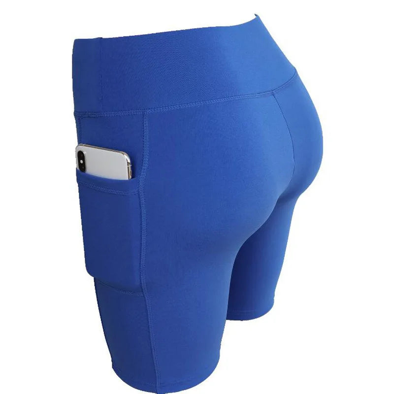 Womens Yoga Shorts - Quick Dry Fitness Biker Running Shorts with Pocket - ZOOMNSTORE