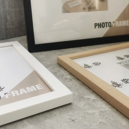 Wood Square Photo Frames - 3Pcs Wall Hanging  Desktop Decor 20x20  30x30cm - ZOOMNSTORE