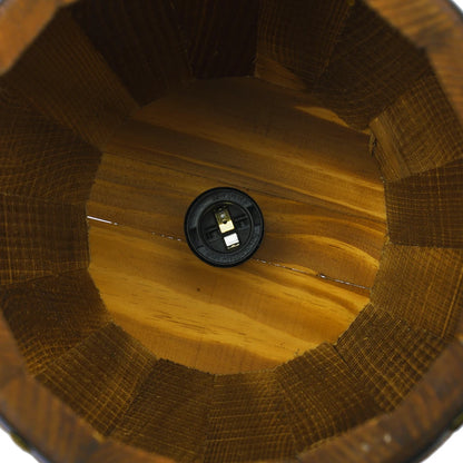 Wood Wine Barrel Pendant - Vintage Industrial Ceiling Lamp With Adjustable Chain - ZOOMNSTORE